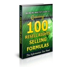 100 Resell Rights Selling Formulas Unrestricted PLR Ebook